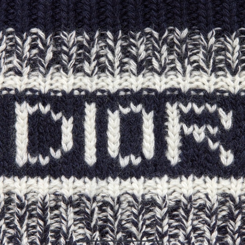 Navy and White Beanie - Picture 3 of 3